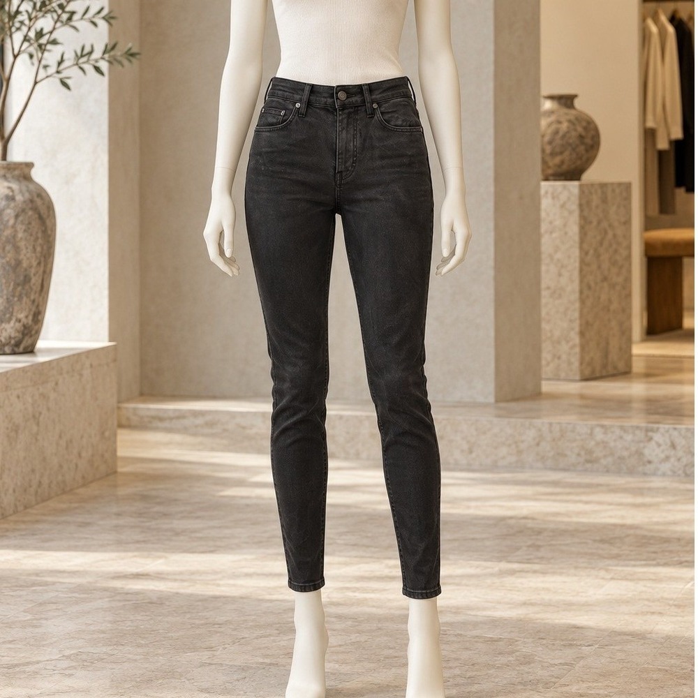Citizens of Humanity Women Jeans Rocket Petite Coated Black Skinny Size 27